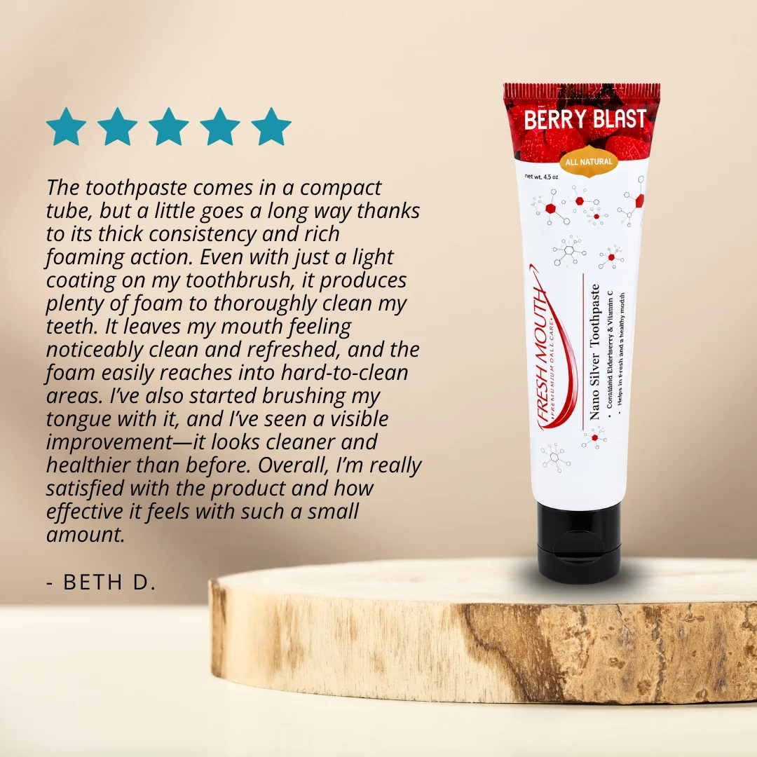 Fresh Mouth Nano Silver Berry Boost Toothpaste 2 Pack - Image 3
