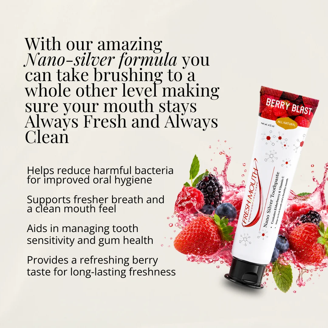 Fresh Mouth Nano Silver Berry Boost Toothpaste 2 Pack - Image 4