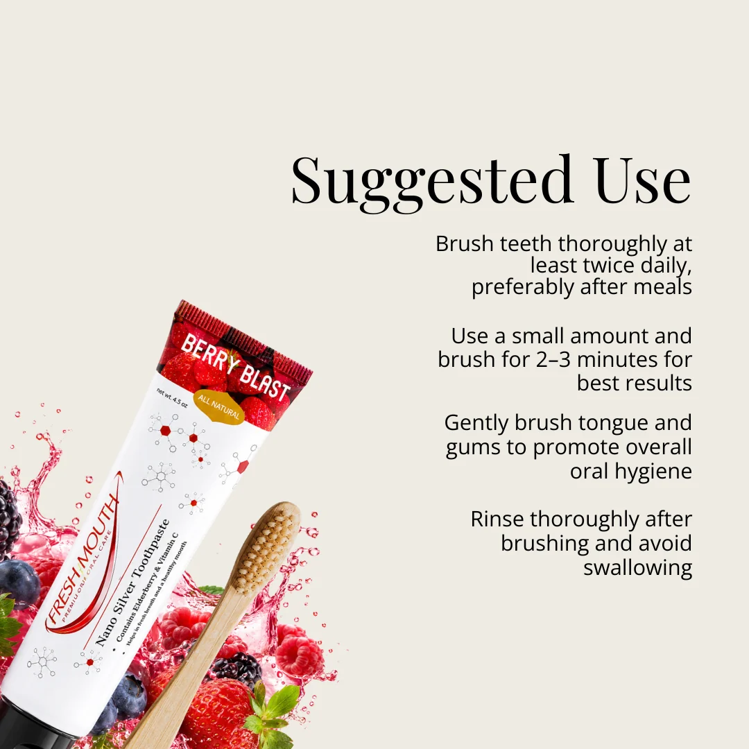 Fresh Mouth Nano Silver Berry Boost Toothpaste 2 Pack - Image 5