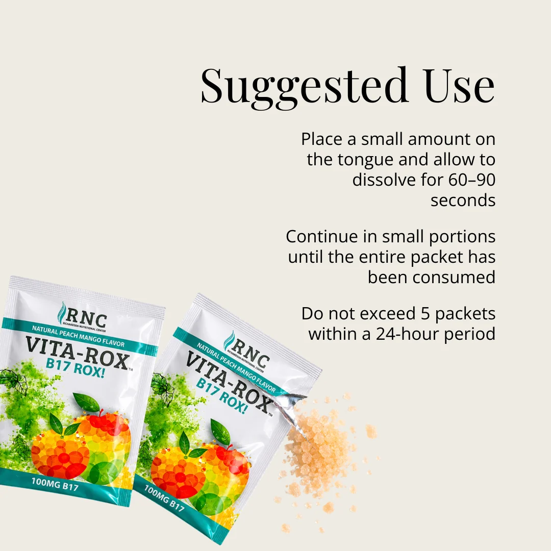 Vita-Rox 100mg B17 Popping Candy- Natural Peach Mango Flavor  (for 12+) - Image 5