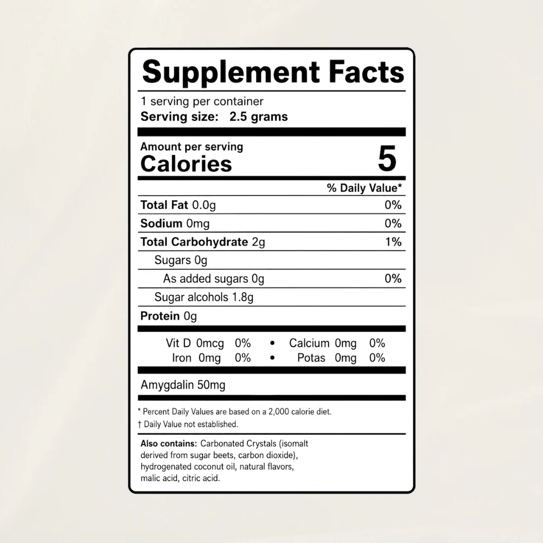 Vita-Rox 50mg B17 Popping Candy - Natural Raspberry Flavor  (for 4+) - Image 6